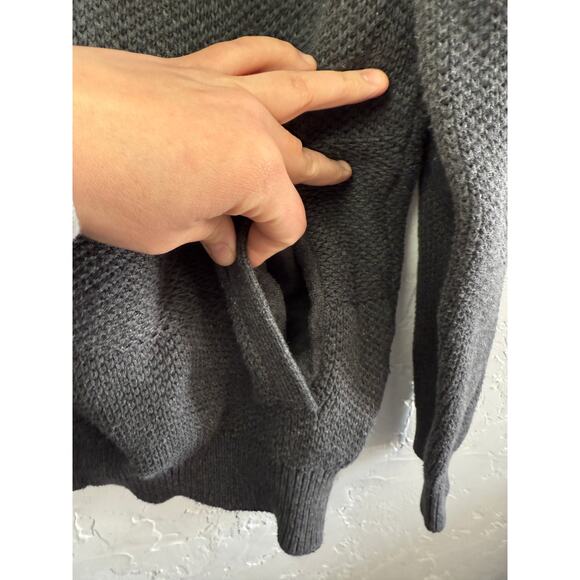 Express gray shawl neck button down cotton sweater mens XL preppy grandpa‎ cozy - Picture 3 of 8